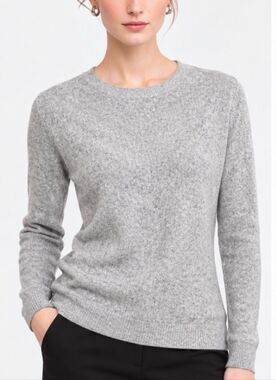 Bianco & Blu grey wool cashmere silk blend sweater small